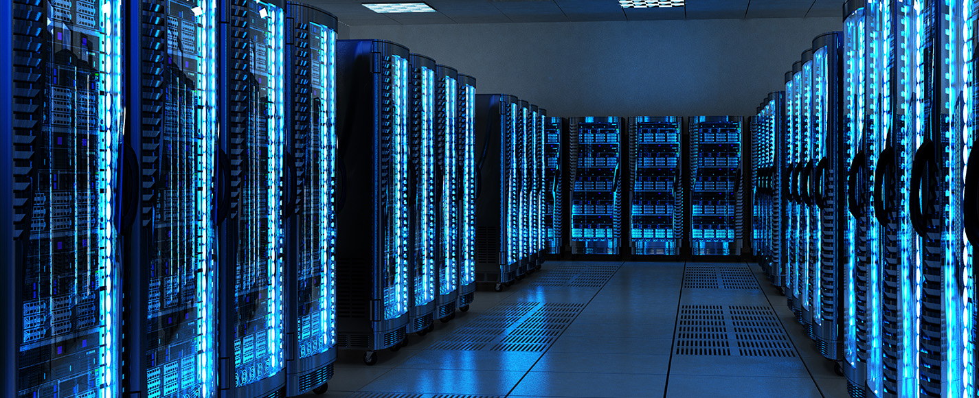 Image of article's header presenting a data center